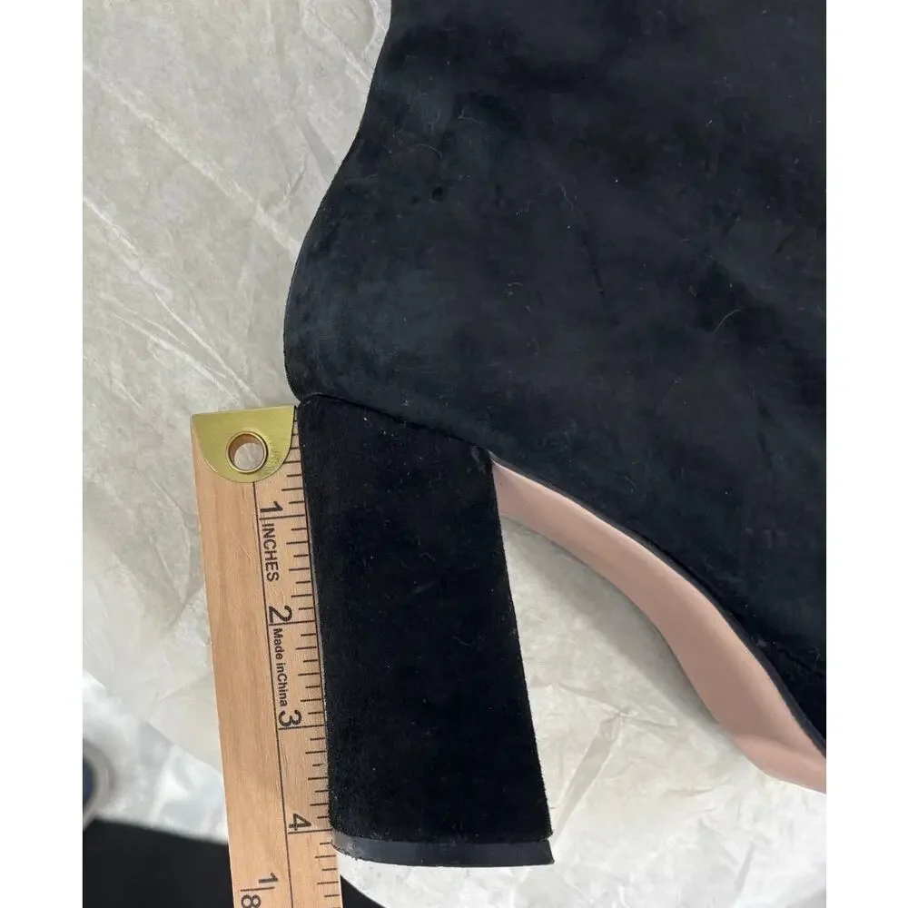 Colin‎ Stuart Knee High Platform Boots Womens 7 Black Suede Retro 70s
